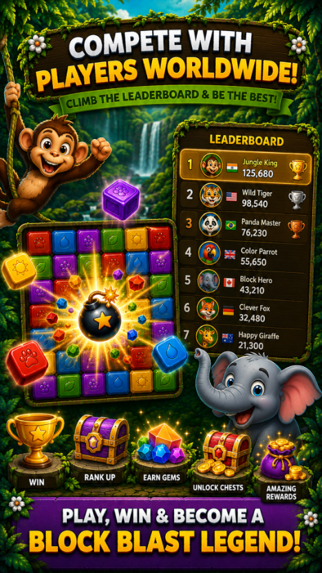Leaderboard and rewards: compete with players worldwide